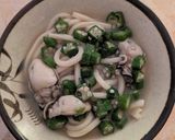 簡単★牡蠣とオクラの味噌󠄀スープうどん作り方5写真