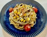 冷製パスタ！夏野菜の柚子胡椒ダシダハニー作り方6写真