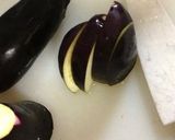 田舎料理◎ナスと蒟蒻の煮物を油揚げで作り方3写真