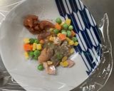 レンジ簡単中華風ビビンバ味炒飯弁当作り方3写真
