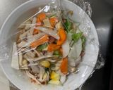 お一人様野菜たっぷりバーベキュー味親子丼作り方10写真