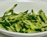 火を使わない辛々冷やしつけ麺を葛切りで作り方4写真