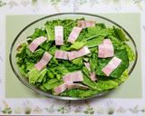 白菜ベーコン厚揚レンジ蒸し料理！丼！簡単ランチ作り方7写真