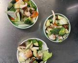 肉無チクワ簡単梅照りクリーム味野菜炒め作り方11写真