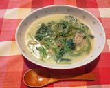 豆乳で簡単♡小松菜と鶏肉のクリーム煮🎵作り方6写真