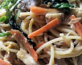༺脱平凡バター醤油パスタ🍝༻味変ひと手間作り方4写真