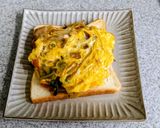 残り焼きそばアレンジ✳焼きそばトースト作り方5写真