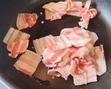 三つ葉と春菊と豚バラ肉の焼きうどん作り方7写真
