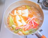カニカマと豆富のスープ雑炊作り方7写真