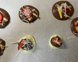 簡単　レンジでいちごチョコプレート♡作り方2写真