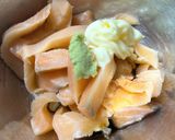 サーモンのわさびマヨネーズ丼作り方2写真