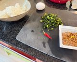 大根菜のピリ辛納豆チャーハン作り方1写真