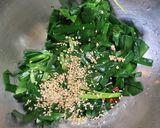 ニラ大量消費、ニラのごまポン酢和え作り方4写真