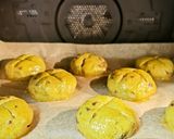 ★オーツブランとアーモンドの抹茶小豆ぱん作り方7写真