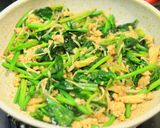 ＊ほうれん草と鶏ひき肉のピリ辛炒め作り方4写真