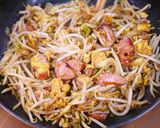 ぶっ濃いトンテキソースの🤩もやし炒め🍚作り方5写真