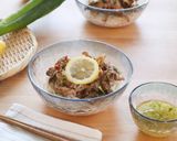 疲労回復に◎豚のねぎ塩レモン冷やしうどん作り方4写真
