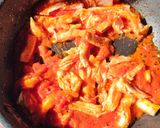 鶏むね肉のトマトバジル丼作り方4写真