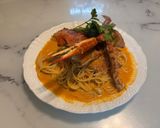 激ウマ！ズワイガニと渡蟹のトマトクリームパスタ作り方15写真