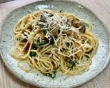 秋刀魚と大葉のペペロンチーノ作り方11写真