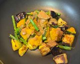 【簡単副菜】かぼちゃと茄子いんげんのごまだれ和え作り方5写真