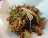 キャベツと鶏そぼろの味噌卵とじ作り方5写真
