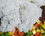 カラフル焼き飯♪チャーハン*チキンライス作り方3写真