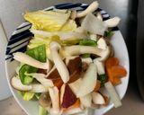 お一人様ピリ辛味噌味根菜たっぷり野菜炒め作り方10写真