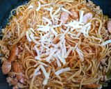 簡単夕飯昼食ミートソースウインナーワンパンパスタ作り方7写真