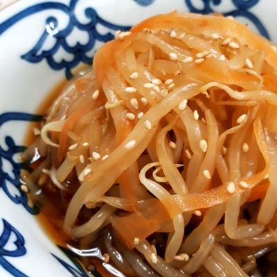 簡単☆ヘルシー☆もやしと人参の酢醤油和え by レイのお料理