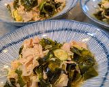 豚しゃぶ若芽のにんにくだれ作り方4写真