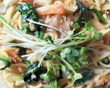 ༺脱平凡バター醤油パスタ🍝༻味変ひと手間作り方4写真
