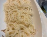 せりとみょうが油揚げの冷やしそうめん作り方4写真