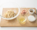 電子レンジで作るえのきのカルボナーラ作り方4写真