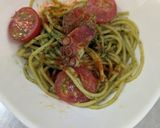タコとトマトのジェノベーゼパスタ作り方2写真