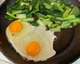 【簡単副菜】小松菜もずくの卵炒め作り方3写真