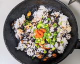 ひじきの煮物で梅ひじきチャーハン作り方2写真