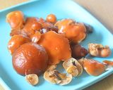 天然エノキダケと白菜漬けの卵とじ鍋♪作り方1写真