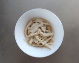 鶏むね肉のさっぱり梅だれ素麺。作り方4写真