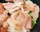 鶏肉と長ネギの青いところのあまから炒め作り方2写真