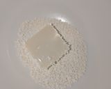 白玉豆腐団子…抹茶＆きな粉ソース…ラテ作り方1写真