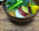 さつまいもとかぼちゃ、根菜のお味噌汁　秋だね作り方6写真