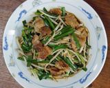 豚ばらのにら炒め作り方6写真