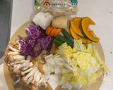 せいろでサーモンとつけ野菜作り方1写真
