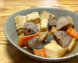 冷凍和風野菜で根菜の煮物作り方3写真