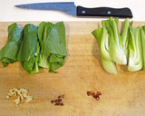 青梗菜炒め作り方1写真