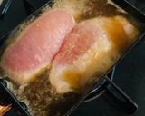 とんかつ用豚肉で⚫︎目玉焼きチャーシュー丼作り方4写真