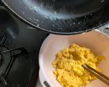 小松菜と豚バラのふわたま中華丼作り方2写真