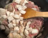 牛豚合挽肉とオクラエリンギえのきの謎スープ作り方4写真