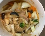 ゴロゴロ野菜魚肉ソーセージユッケ炒煮風作り方15写真